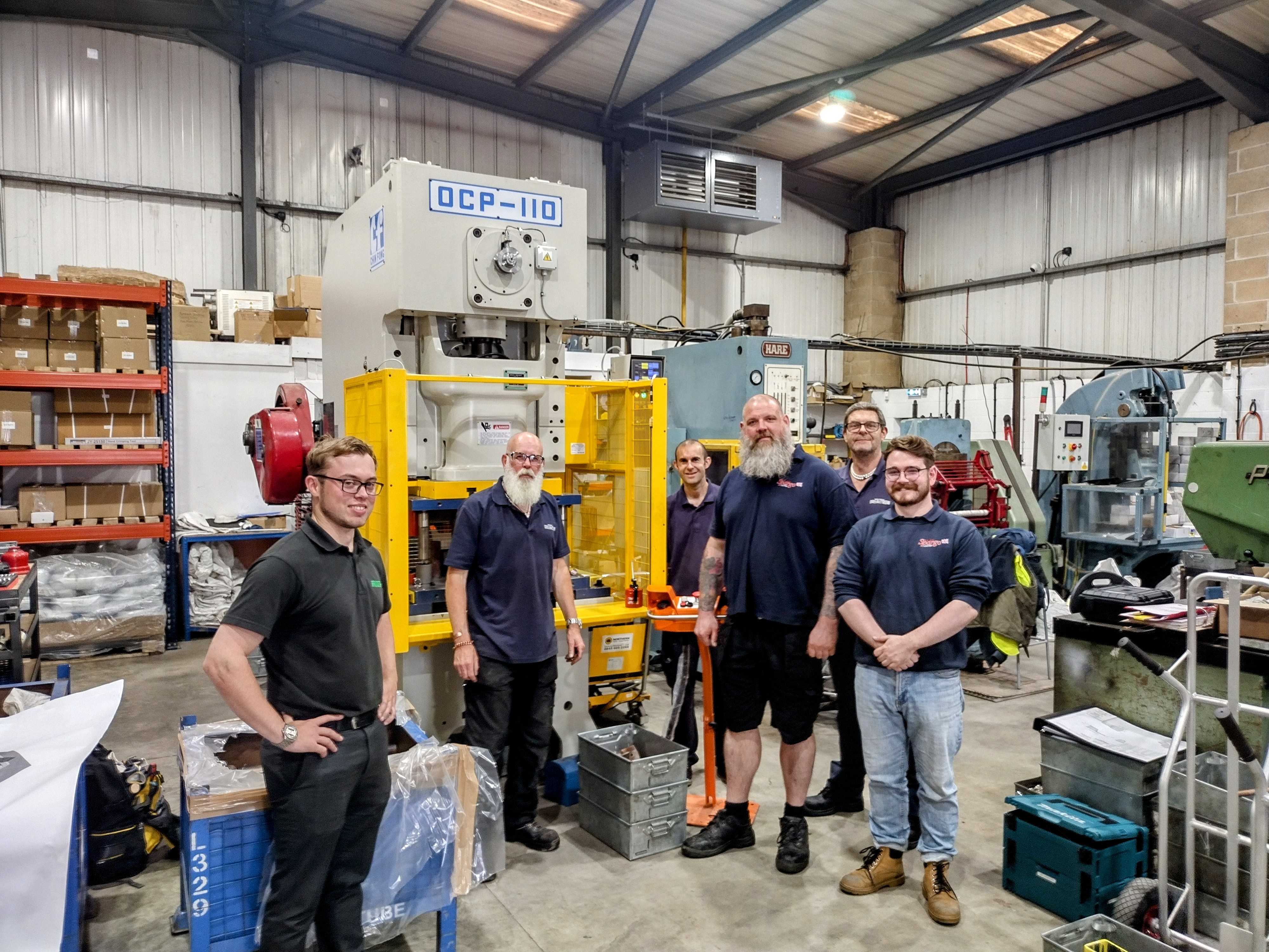 The Total Connections, Bruderer and Alan Spargo teams with our newly installed power press.